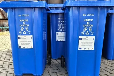 Colectare selectiva la Bistrita peste 83.000 de pubele albastre